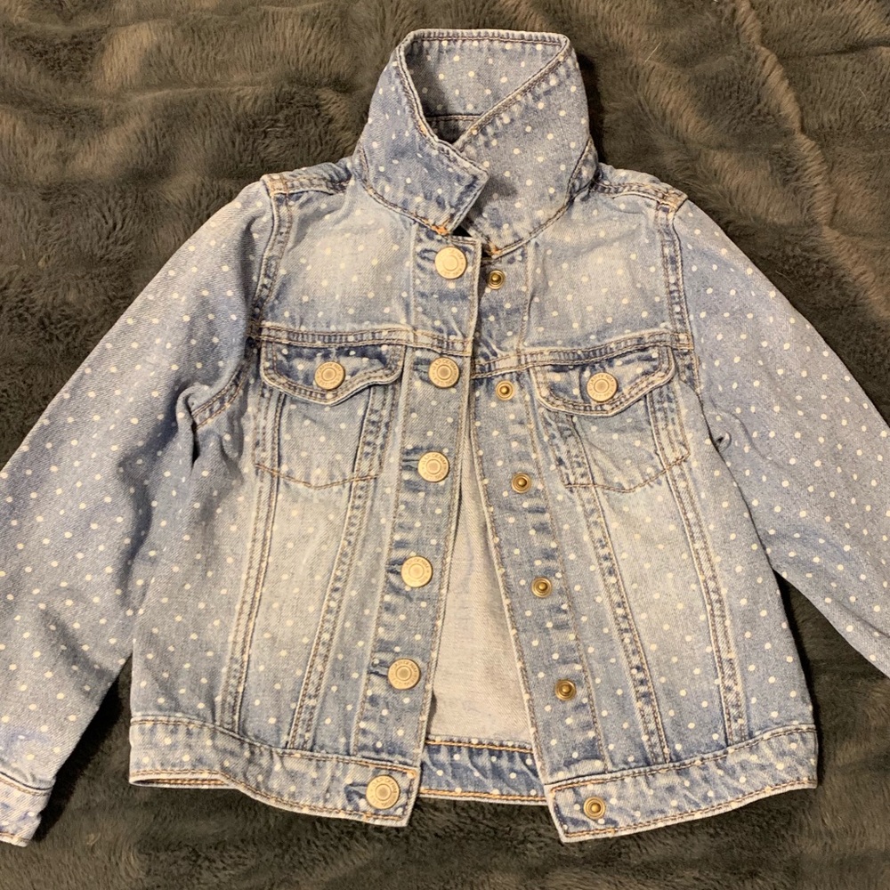 Girls size 5T Icon Dot Denim Jacket from the Gap